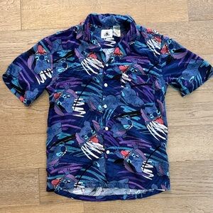 Disney Stitch Button Down Shirt Disneyland XS (12 years) please read info